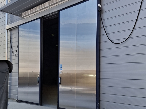 전동S/D양개도어(3400*4000 1조) 설치