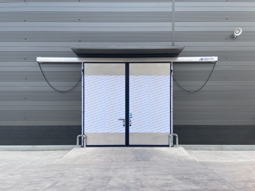 수동S/D양개도어(4100*4200 2조) 설치